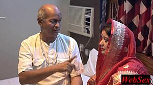 Indian Housewife Gets Guru Ji's Dirty Talk Sex Treatment In Nylon Dress