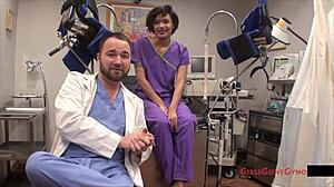 nurse jackie banes humiliates patient ass spreading in latex hospital heels