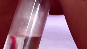 Ready for nympho lesbians' wet pussies squirting after piss?