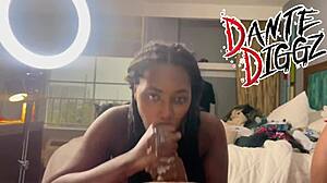 me and my ebony friend compete deepthroating boyfriends bbc till gagging