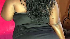 huge ebony bbw ass shakes in thong panties homemade tease