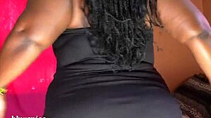 huge ebony bbw ass shakes in thong panties homemade tease