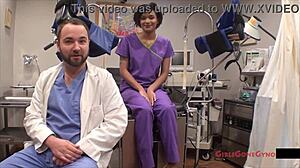 nurse jackie banes humiliates patient ass spreading in latex hospital heels