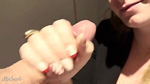 so many people nearby as he fucks me hard in the club toilet after sucking him!