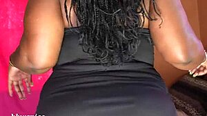 huge ebony bbw ass shakes in thong panties homemade tease