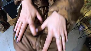 smoking hot cum loads on my light brown jacket what my hubby craves preview