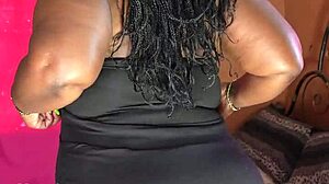 huge ebony bbw ass shakes in thong panties homemade tease