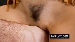 Chanel Camryn and Tiffani Madison rock thanksgiving stepfamily foursome