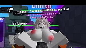 monster cock wrecks roblox whore in brutal fight game!