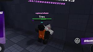 monster cock wrecks roblox whore in brutal fight game!