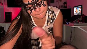 stepsis tempts me with her sexy schoolgirl skirt tease