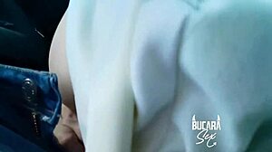 Horny latina girlfriend deepthroats cock and fucks on bus ride to bogota outdoors