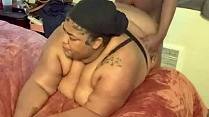 black stud bends pregnant ebony girlfriend over for rough creampie doggystyle fillup