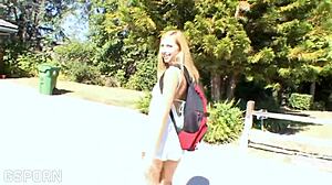 sexy blonde teen rides hard cock cowgirl loving her tight pussy stretch