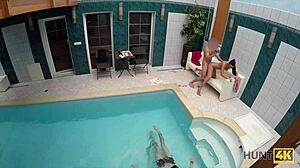 dude your young gf by the pool? stranger's nailing her while you watch!