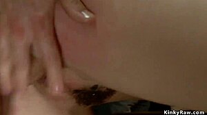 Hot Slut Bound and Waxed Hard in Public Humiliation