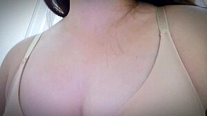 chubby mature housewife spreads big tits and hairy pussy for horny solo play