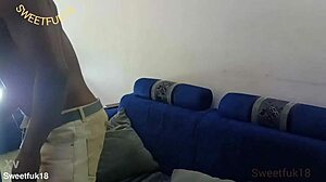 Sexy ebony latina charges phone but her shaved pussy tempts me outdoors