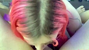 step sis gags on my cock deepthroat then bounces huge ass cowgirl riding hard