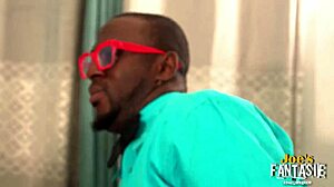 Pregnant Ebony Bride Bent Over for Black Orgy Doggystyle at Wedding