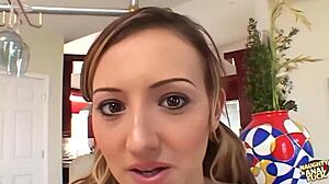 Skinny Tiffany Holiday Begs for DP Creampie in Anal Threesome!