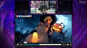 Big Tits Miyabi Cowgirl Rides as Jill Fucks Mercy from Behind!