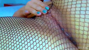 picture perfect petite teen perverts shaved pussy with lovense lush toy