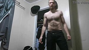 hunghank69 pumps monster cock closeup cum explosion solo jerkoff