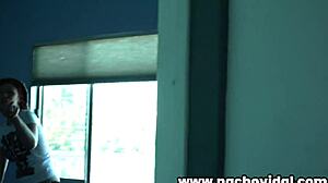 uh behind scenes... nacho makes her wear pig nose droolin' suckin' his huge cock in office