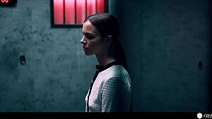 Redhead Doll Bound Fucked in Sex Escape Freeze Room