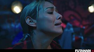 Veronica Leal's tight anal wrecked by redhead shemale futa witch's hardcore voodoo pounding