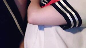 seifuku girl gets creampie after blowjob, cunni, fingering in cosplay