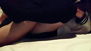 seifuku girl gets creampie after blowjob, cunni, fingering in cosplay