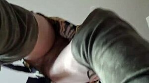 Fetish Goddess Elza Koms Chokes Slave with Feet and Strapon Domination