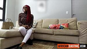 Thick Ebony Model Big Tits Banged Raw Interracial at Lingerie Casting