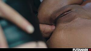 Veronica Leal's tight anal wrecked by redhead shemale futa witch's hardcore voodoo pounding