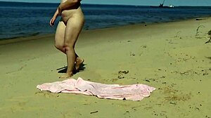 funny beach encounter turns into juicy milf bent over pounding