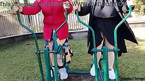 my stepmom stepsis flash tits ass pussy exercising public streets