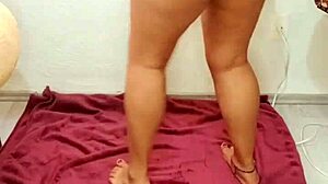 bbw fetish cam girl masturbates in lingerie during web chat