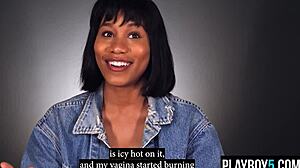 black milf jenna fox masturbates solo rubbing pussy to orgasm