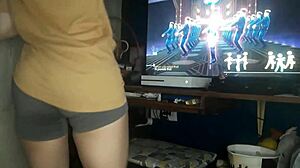 Cosplay teen dances wet pussy exposed perfect body anal tease