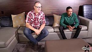 tommy utah joins hot milf and curvy ebony for bbc threesome pounding