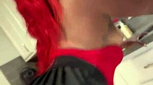 this sexy redhead twerks creamy pussy on thick dick hard