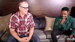 tommy utah joins hot milf and curvy ebony for bbc threesome pounding