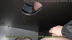 glory hole fun with loads of cum in cabin