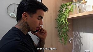 A super hot manicurist visits my house. I fuck her athletic curves hard right in the kitchen.