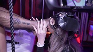 Blonde bombshell crashes club for rough fucking fisting and piss play backstage!