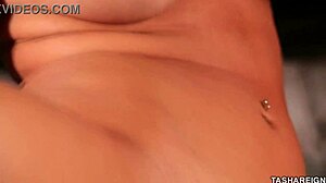 Tasha Reign strips then dildo fucks her pussy?