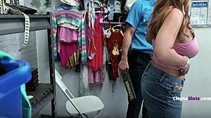 Small Framed Big Tits 18+ Teen Caught Stealing In Garage Gets Punished Hard