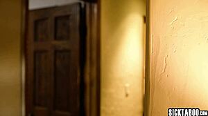 New roommate discovers big tits black mama's pussy licking obsession